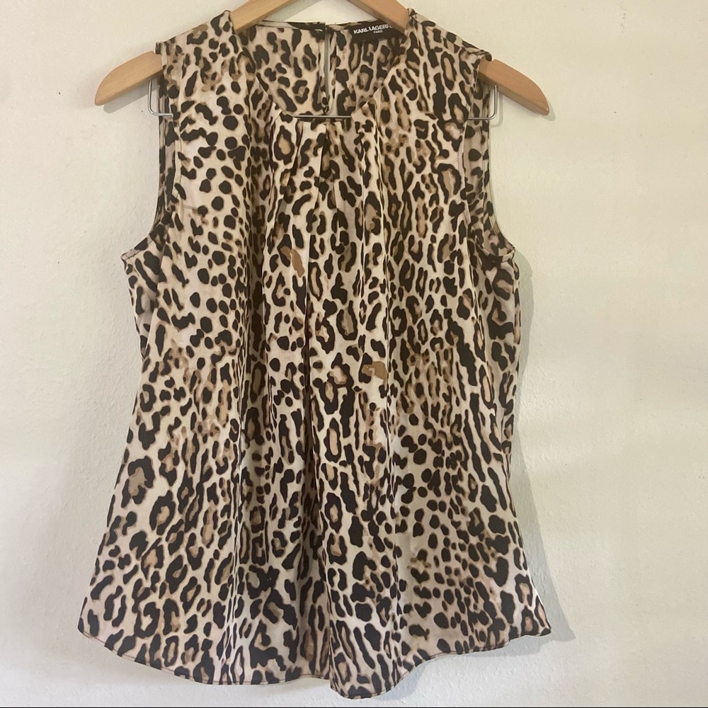 Karl Lagerfeld leopard blouse